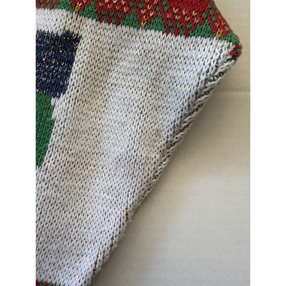 Vintage 90s Bonnie Noble Women's Size M Ugly Christmas Cardigan Button Sweater - Picture 6 of 12